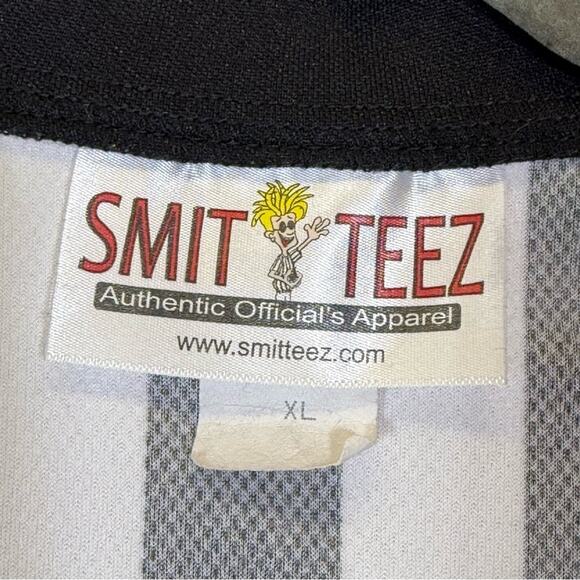SMIT TEEZ Black and White Striped Shirt Referee Uniform. Size XL. Excellent cond - Picture 4 of 6